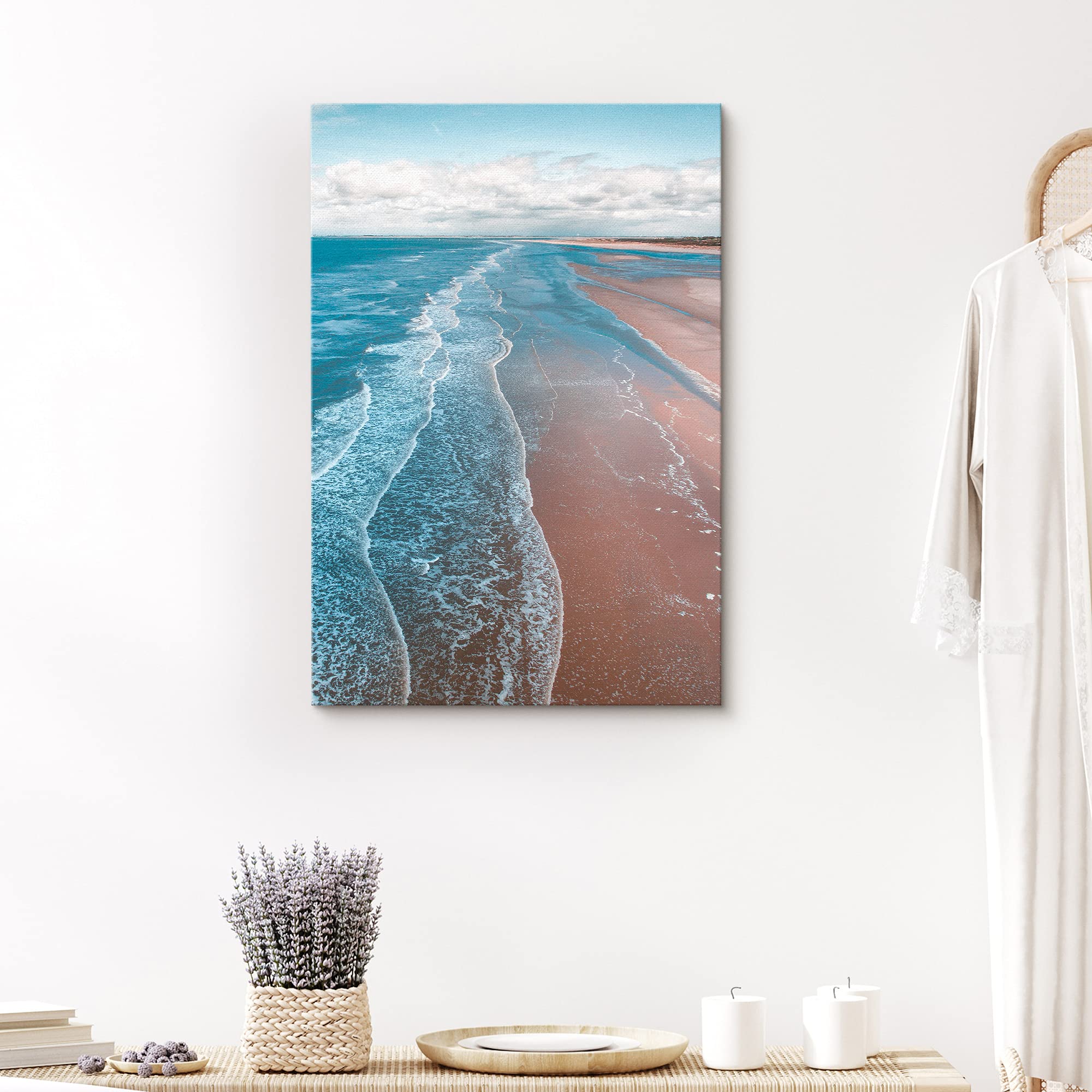 Amazon.com: SIGNFORD Canvas Print Wall Art Waves & Seafoam on